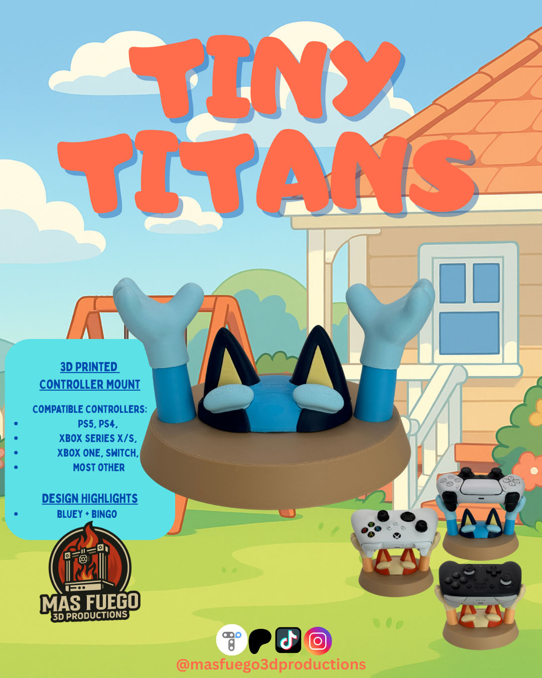 Hands of Power – 3D Printed Controller & Headphone Stand (Multiple Designs)