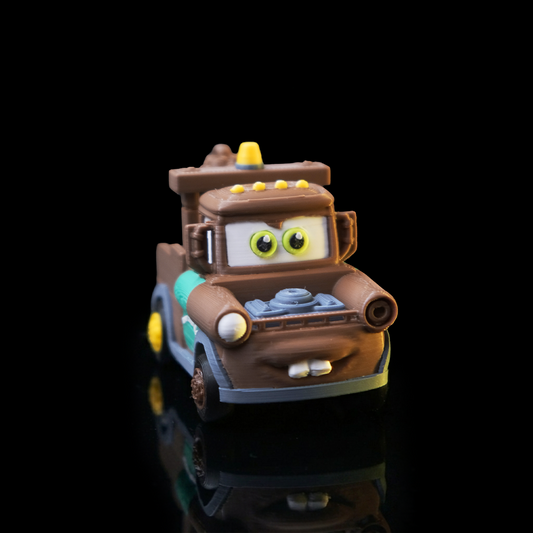 Vintage Cartoon Tow Truck Figure