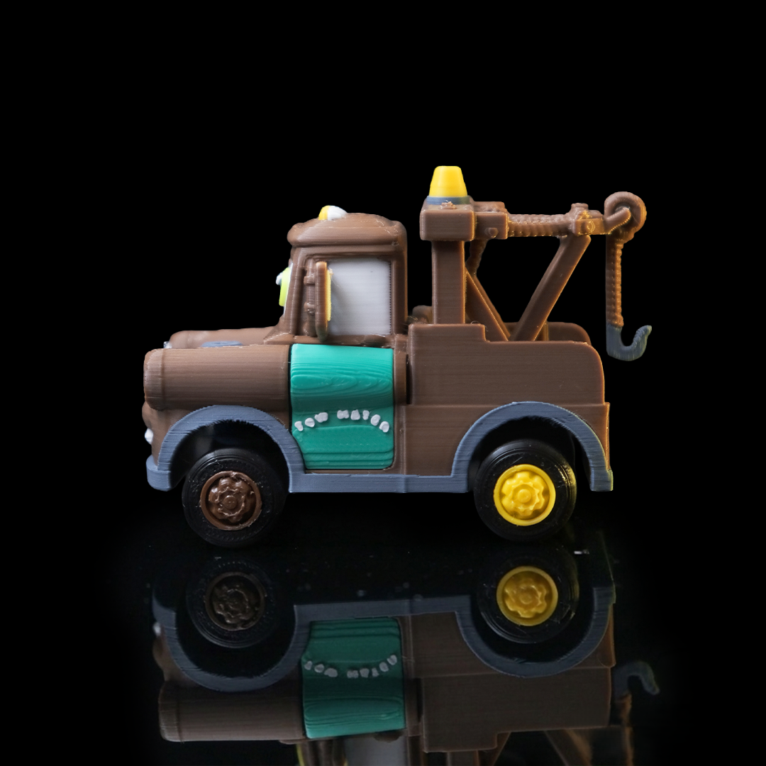 Vintage Cartoon Tow Truck Figure