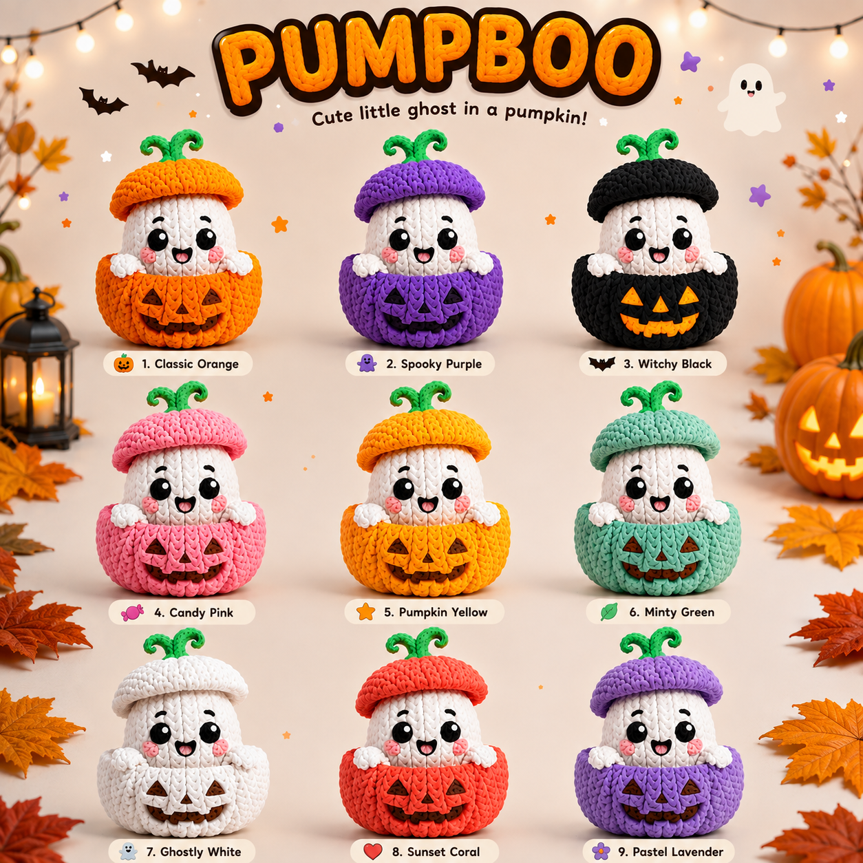 Pumpboo – Knit Pumpkin Ghost
